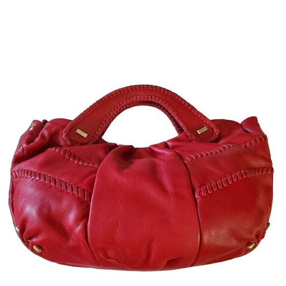 orYany Red Leather Tote - Picture 1 of 8